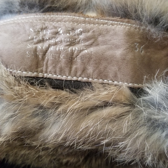 Fabianelli Tall Brown Leather Boots With Rarrit Fur Size 36 - Picture 11 of 11